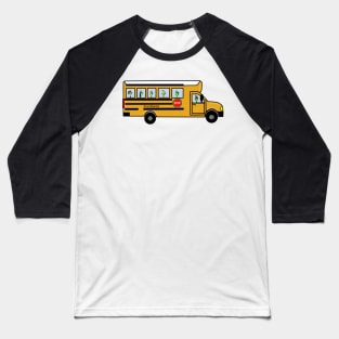 Aliens on a School Bus Baseball T-Shirt